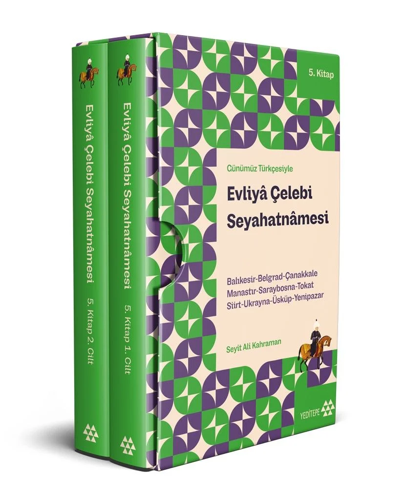 Günümüz Türkçesiyle Evliya Çelebi Seyahatnamesi 5. Kitap 2 Cilt ( Kutulu) Akkirman-Belgrad-Çanakkale-Manastır-Saraybosna-Tokat-Ukranya-Üsküp-Yenipazar