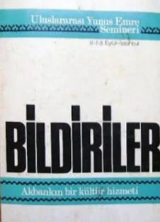 Bildiriler (1-F-29) Uluslararası Yunus Emre Semineri 6-7-8 Eylül - İstanbul