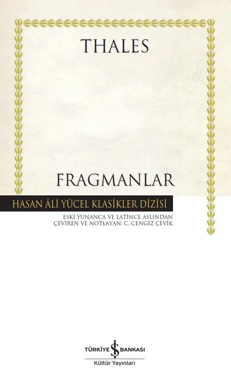 Fragmanlar (Thales) (Karton Kapak)